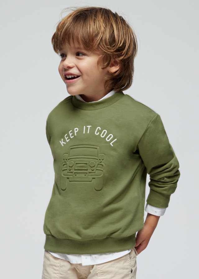 Pullover embossed print