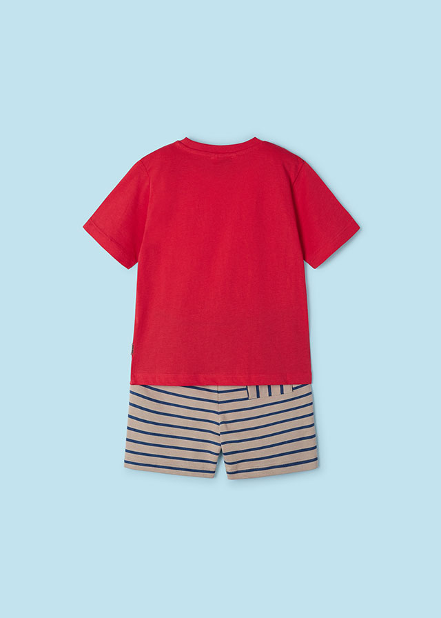 striped shorts set